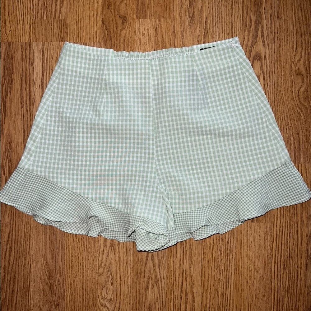 Gingham Ruffle Shorts